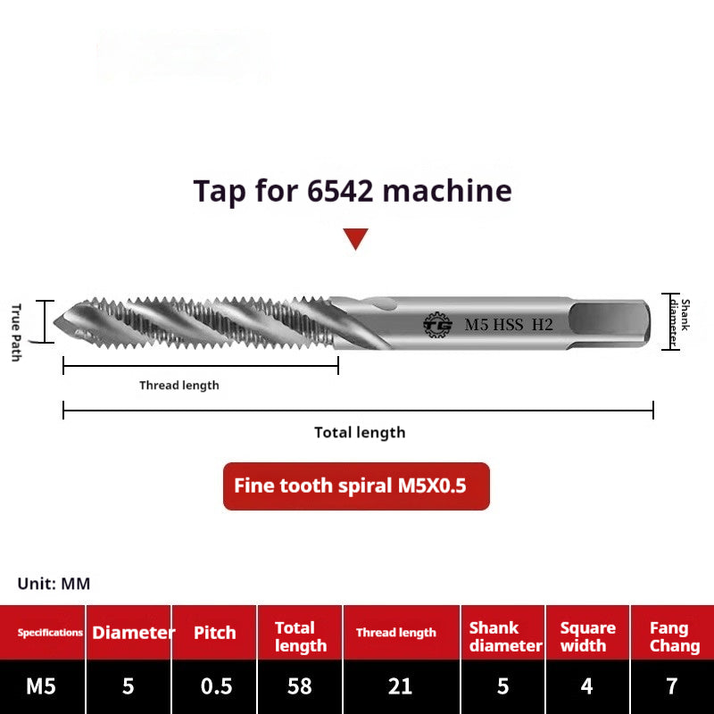2109-Spiral tap tapping M2 fine tooth iron, aluminum, copper steel, stainless steel, special tapping drill bit M3M4M5M6 Shandong Denso Pricision Tools Co.,Ltd.